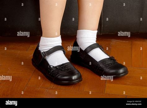 black shoes white socks school.